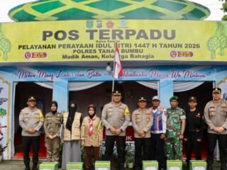 Kapolres Tanah Bumbu Cek Kesiapsiagaan Pos Terpadu, Pastikan Mudik Lebaran 1447 H Aman dan Nyaman